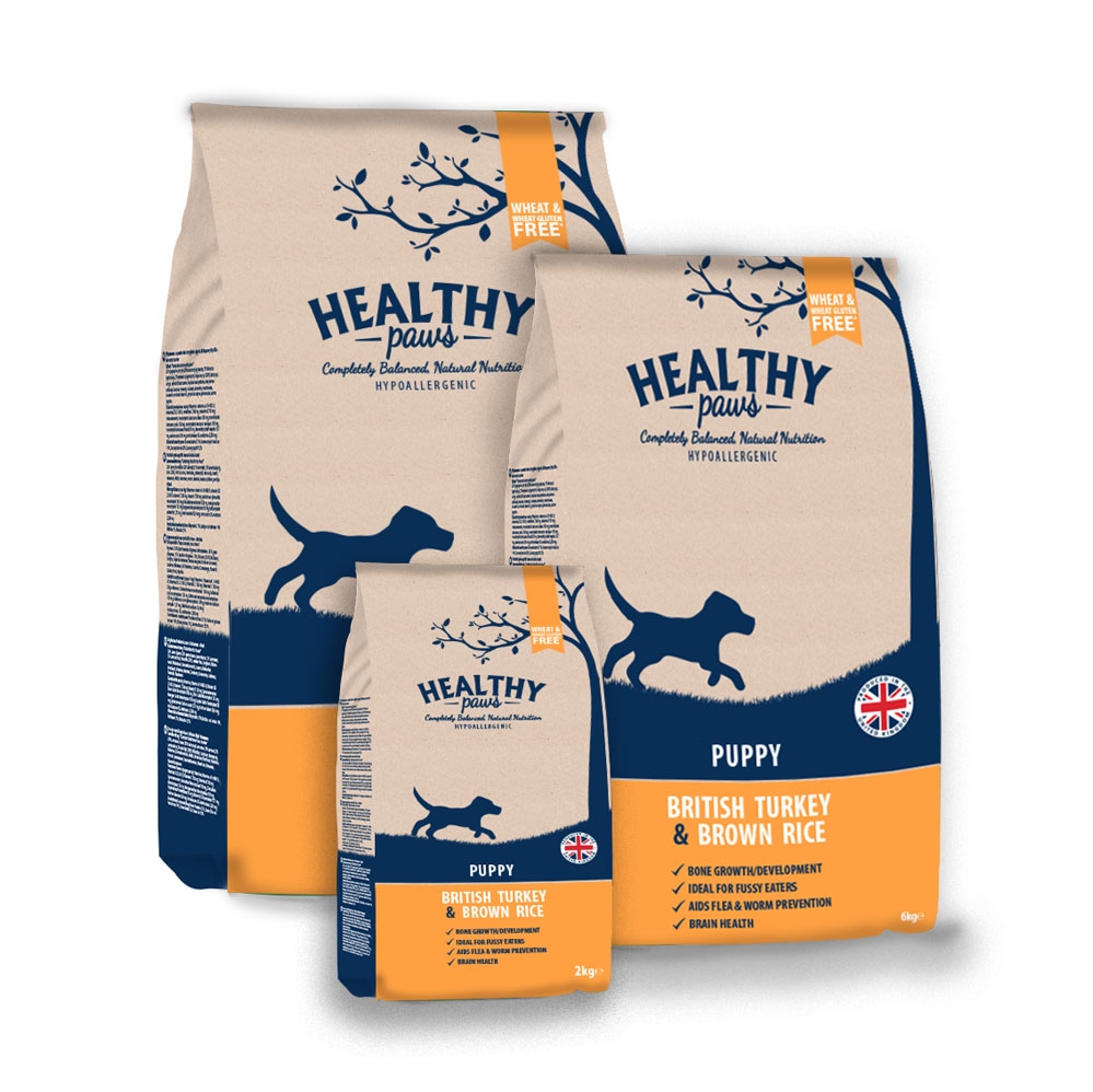 Healthy Paws British Turkey & Brown Rice Puppy 12kg