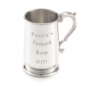 Heavy Gauge Handmade Jacobean Pewter Tankard