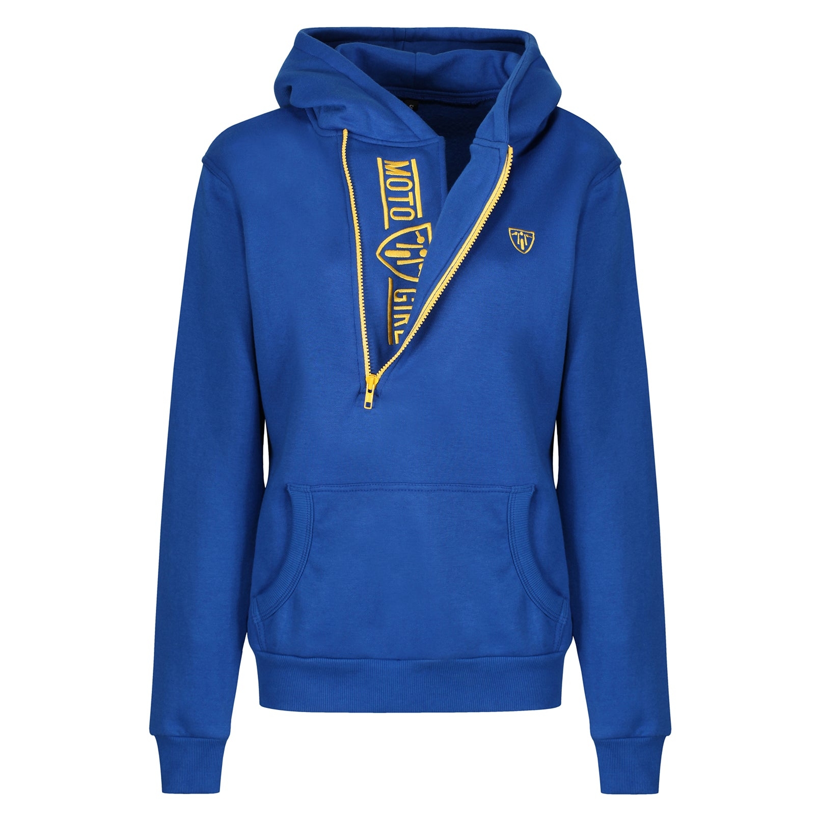 MotoGirl Helmet Hoodie 5XL (UK24) / Blue/Yellow – Armadillo Customs