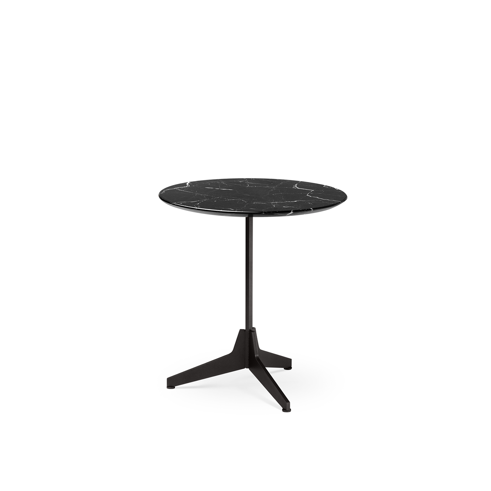 Hexa – Round Top Coffee Table – Noir Antique Marble – Side Table – Saba – Indor