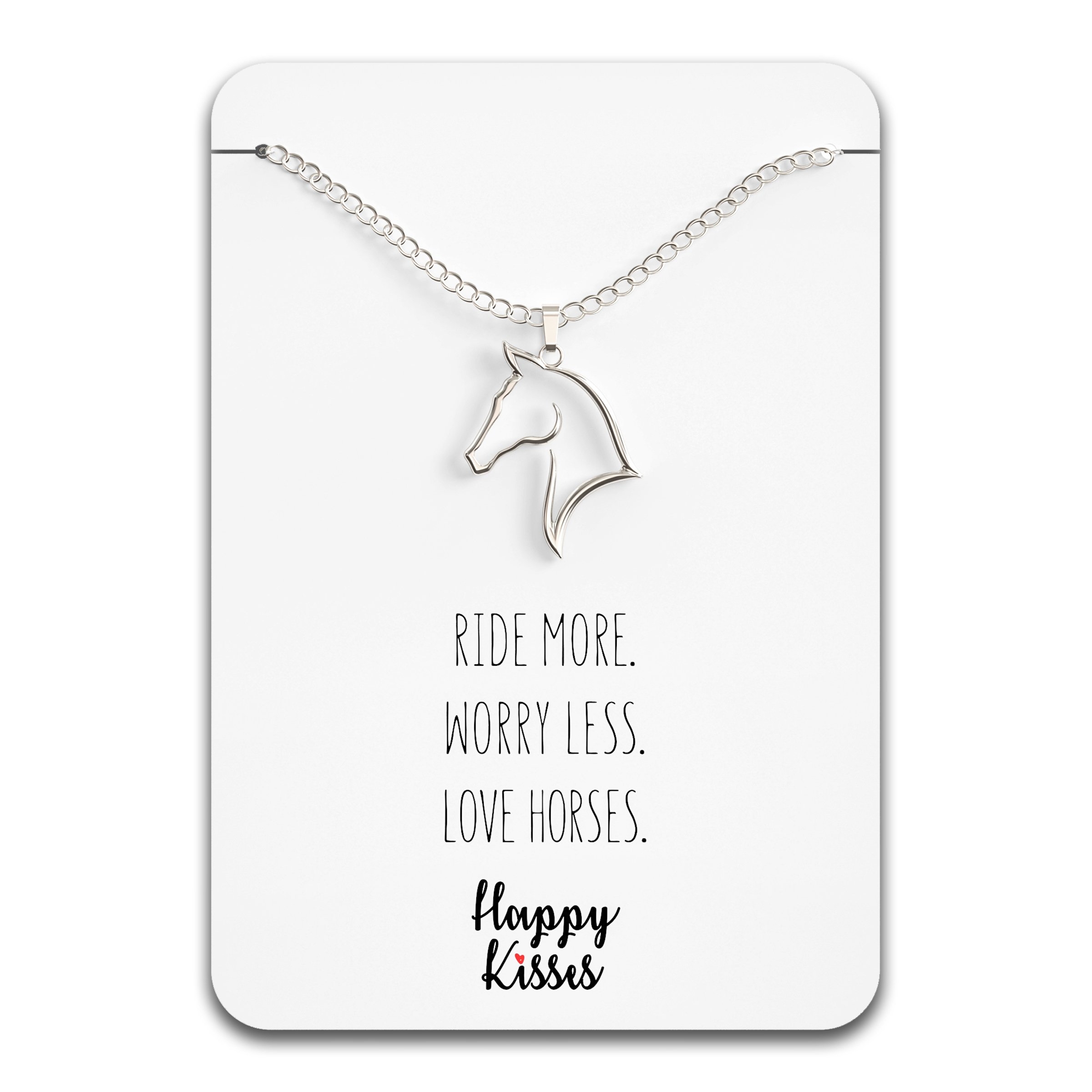 I Love Riding “Horse Necklace” Silver – Happy Kisses