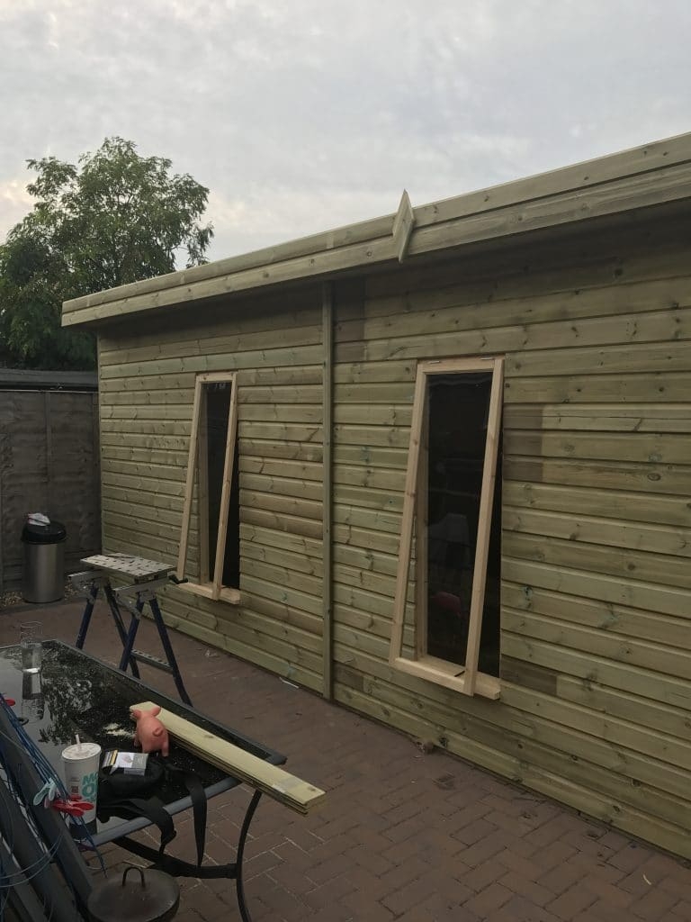 30 x 10ft Pent Summerhouse Office With Full Insulation