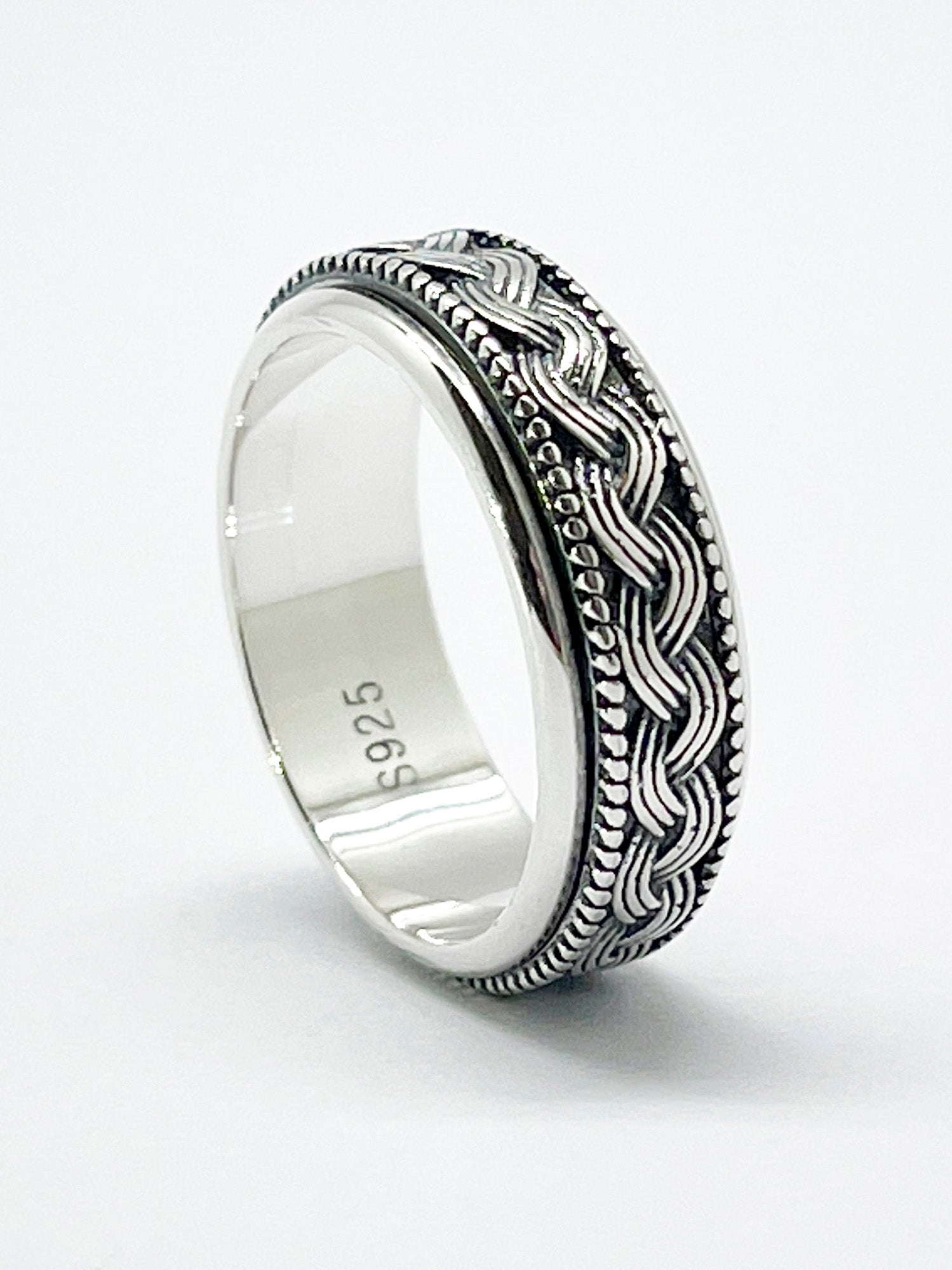 Bspoiled Men’s Men’s Spinner Ring 925 – 11 – BSpoiled