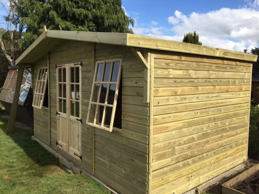 16 x 10ft Georgian Reverse Summerhouse With 2ft Canopy