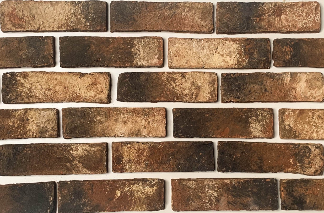 Scottsdale Blend Brick Slips – One Square Meter – 60 TilesBox Size – One Square Meter – 60 Tiles – Reclaimed Brick Tiles