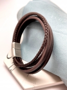 Bspoiled Men’s Men’s Bracelet 6 Layer – Brown – BSpoiled