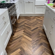 Oak Double Smoked Herringbone 90 – 14mm – Water & Scratch Resistant – Wood Floor Store