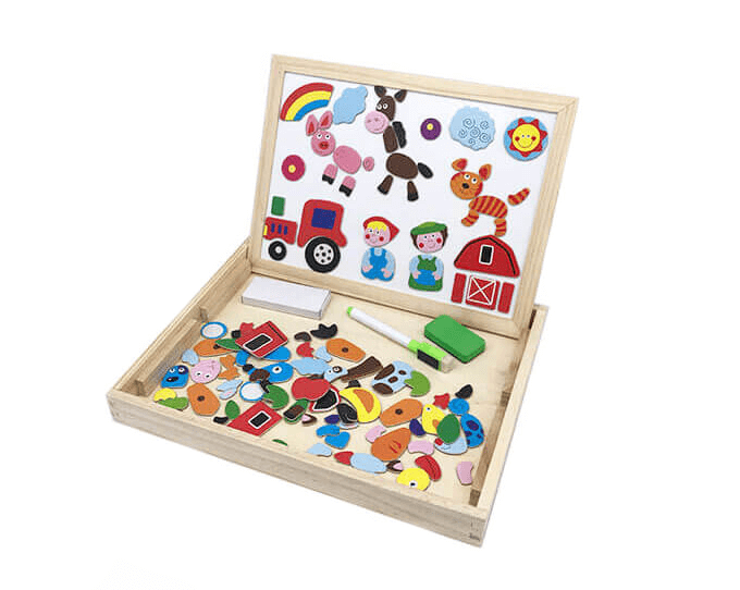 Farm Yard Magnetic White And Black Board – Children’s Toys By Wood Bee Nice