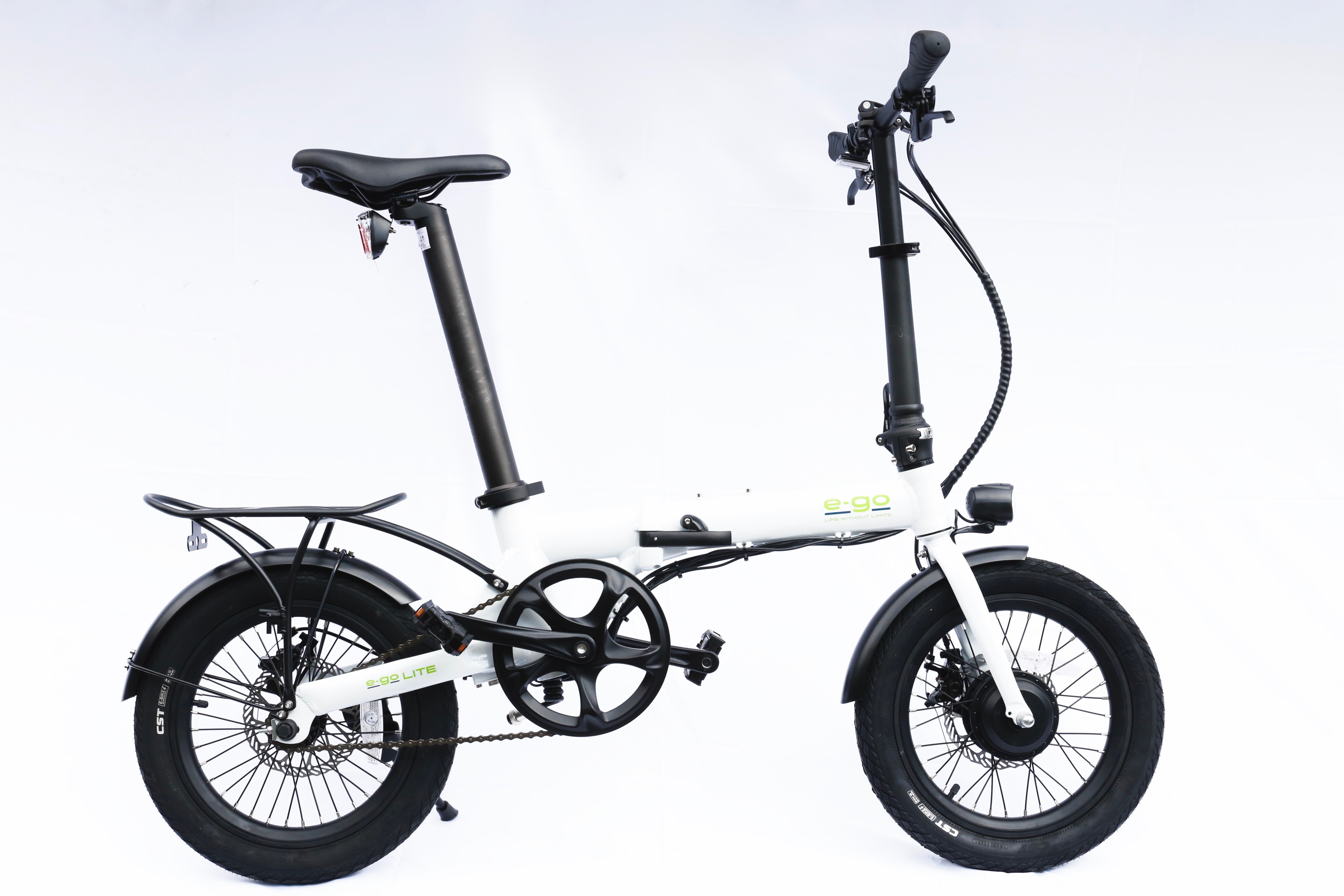 e-Go Bike Lite Folding E-Bike 250W, Metallic White – Urban Travel