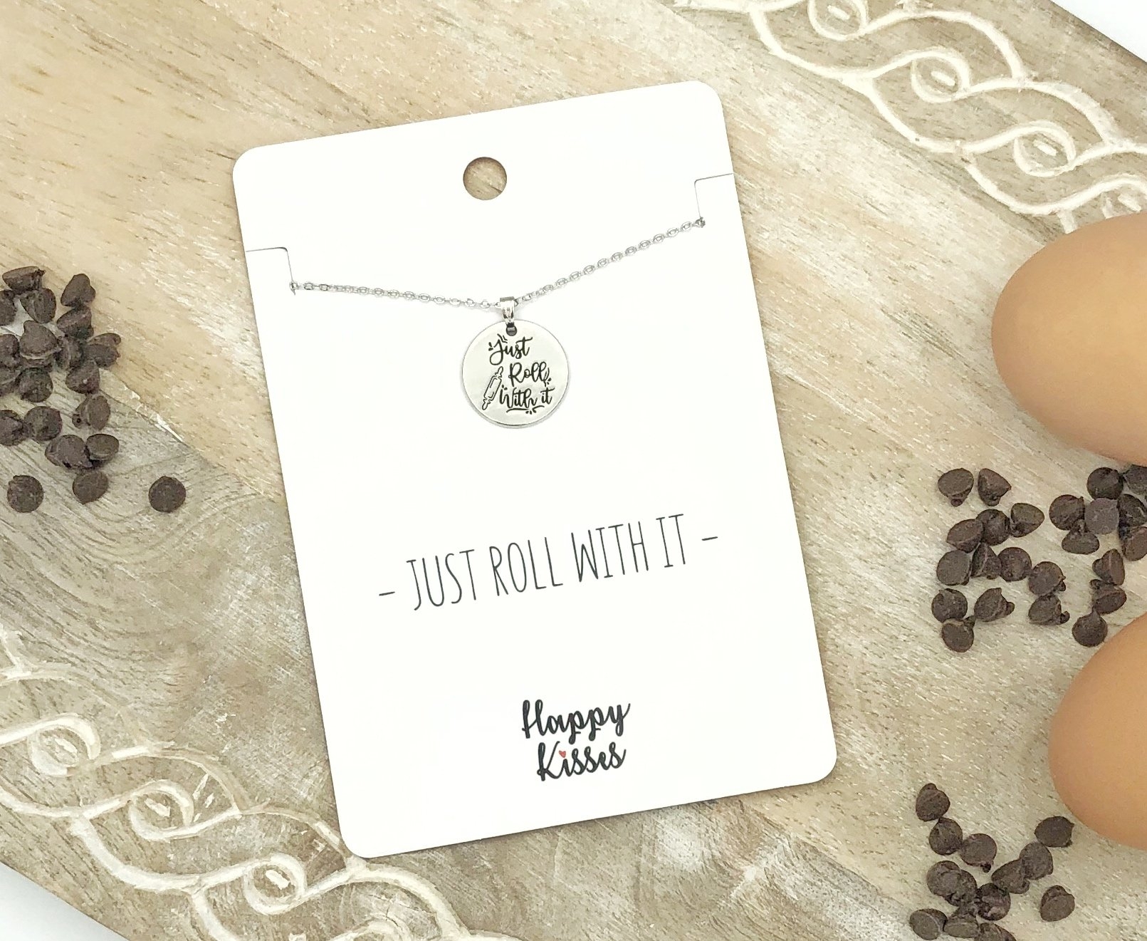 “Just Roll With It” Baking Necklace – Happy Kisses