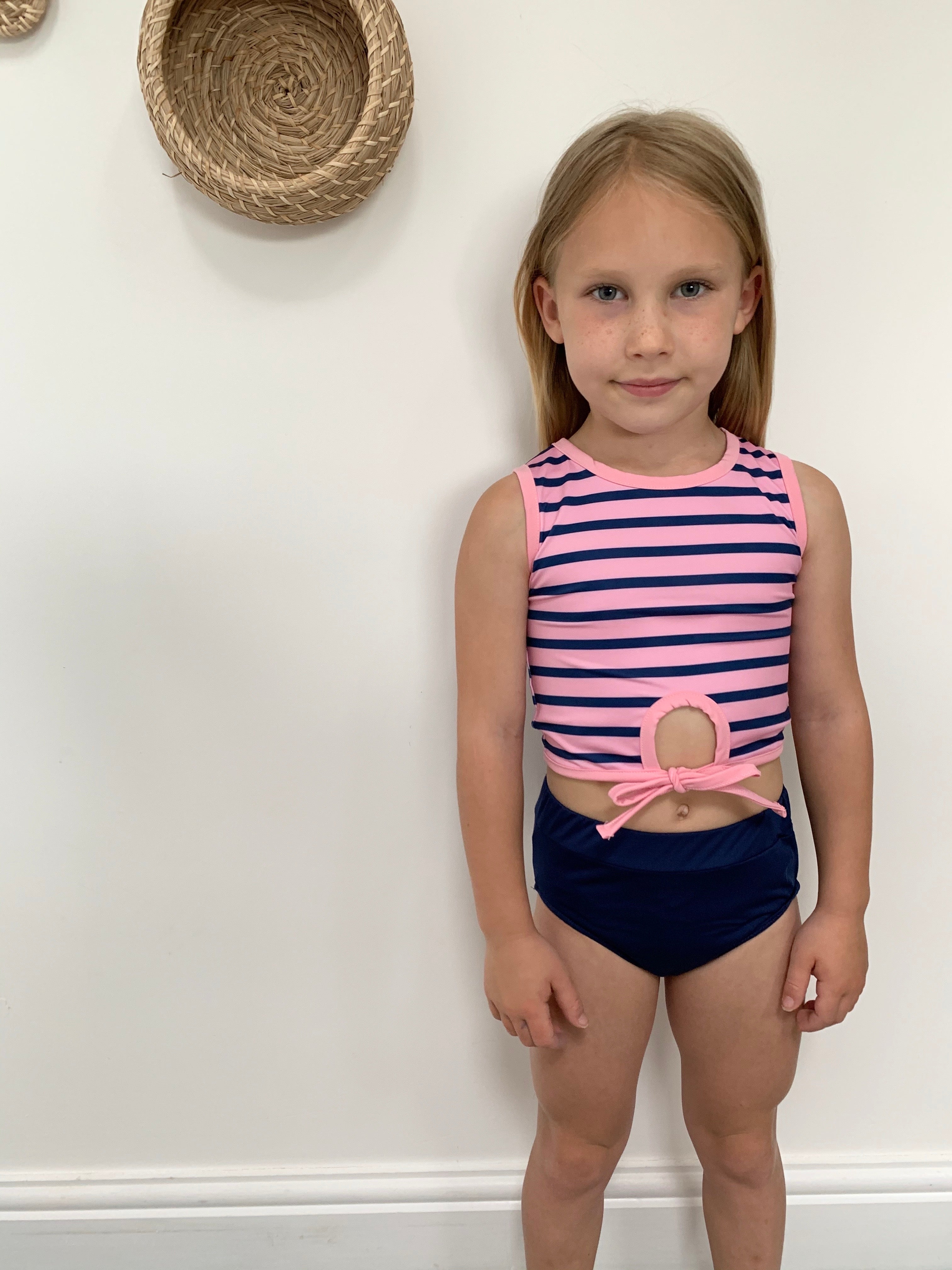 Ribbon Stripe Swimwear, 4 – 5 years – Pippeta