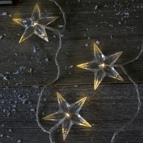 LED Battery Operated Clear Star Garland – parlane