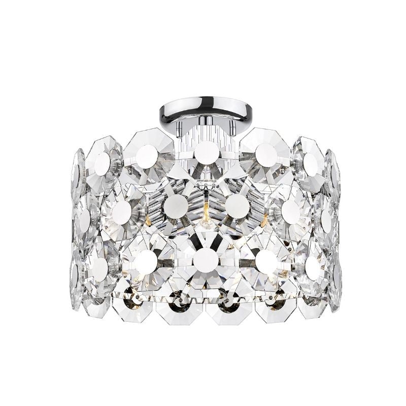 Impex Lighting Bahamas Semi Flush 5 Lights Ceiling Fitting with Crystals And Chrome Finish IMP/A04/05/SF/CH – Bahamas Flush – Impex Lighting – Daz