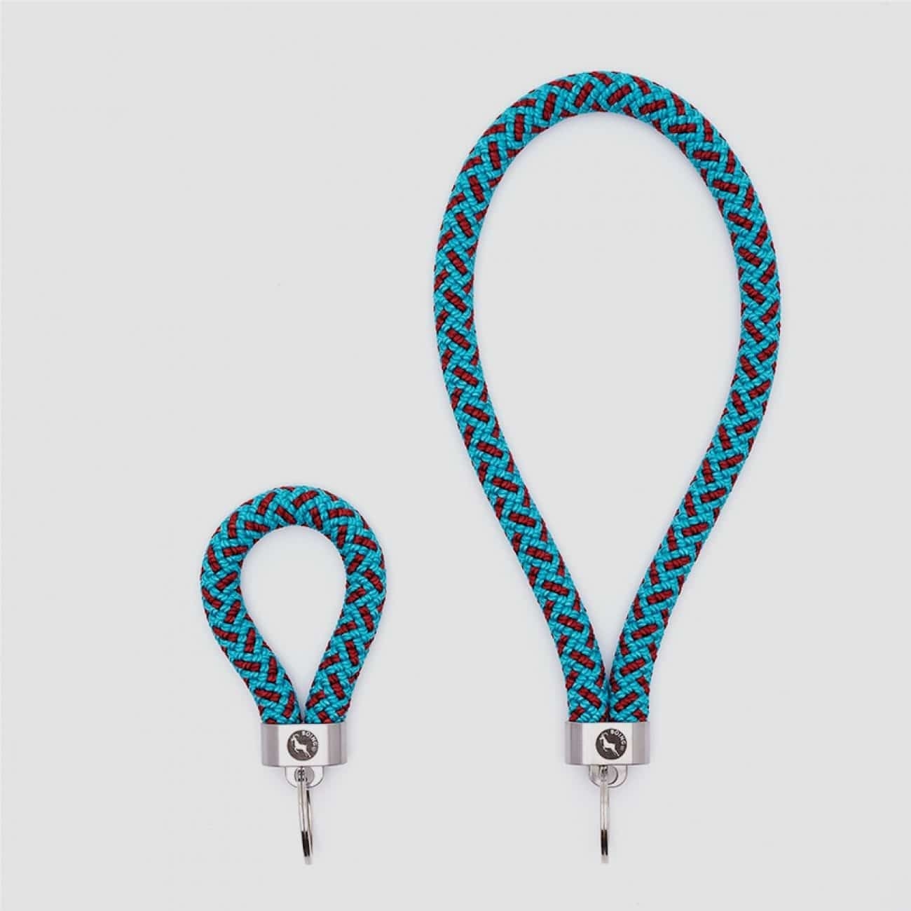 Inca Blue Steel Key Fob – Key Fob – Medium (13cm long loop) – Boing Apparel- Boing Jewellery