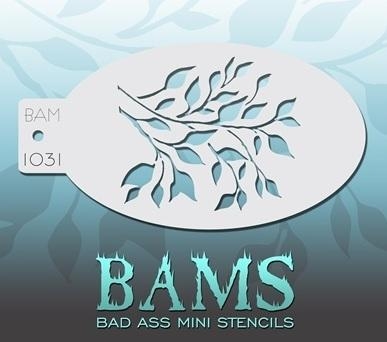 Bad Ass Stencils – BAM 1031 – Stencil Tree leaves – Dublin Body Paint