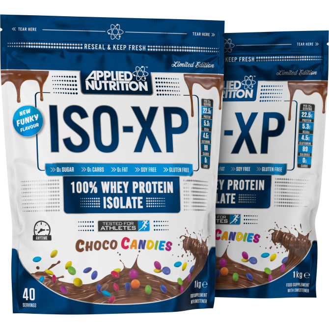 Applied Nutrition ISO-XP Funky Flavours 40 Servings (89 Calories) – Choco Candies – Load Up Supplements