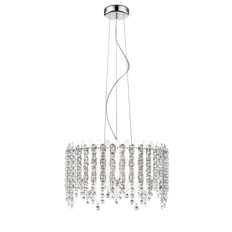 Impex Lighting Belize 5 Lights Pendant with Crystals In Chrome FInish IMP/A02/05/CH – Belize Ceiling – Impex Lighting – Daz Lighting