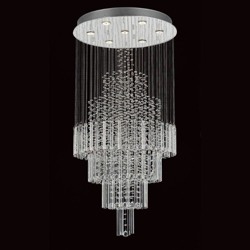 Impex Lighting Barcelona 7 Lights Chandelier In Crystal And Chrome Finish CF110281/07/CH – Barcelona Ceiling – Impex Lighting – Daz Lighting