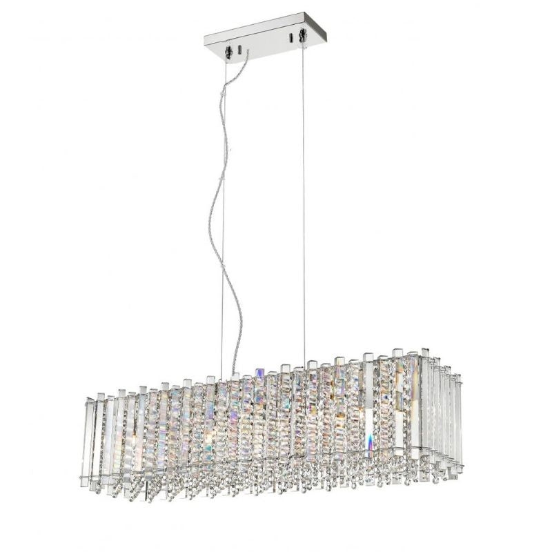 Impex Lighting Clara 7 Light Ceiling Fitting with Crystals And Finished In Chrome CFH1812/07/OBL/CH – Clara ceiling – Impex Lighting – Daz Lighting