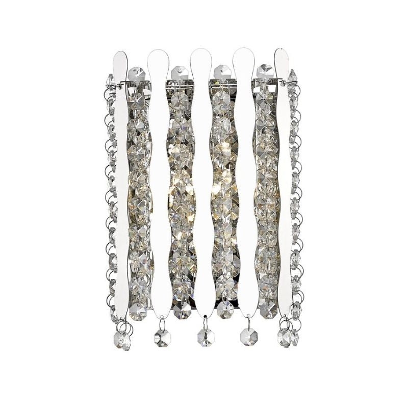 Impex Lighting Belize Single Light Wall Light with Crystals Finished In Chrome IMP/A02/01/WB/CH – Belize Wall – Impex Lighting – Daz Lighting