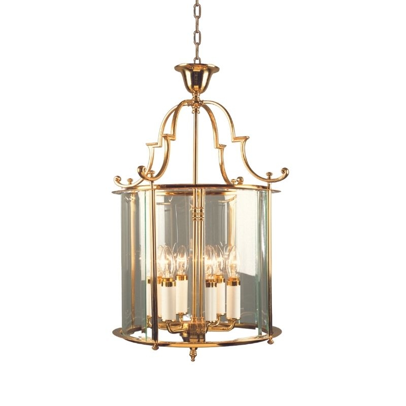 Impex Lighting Colchester Lantern 6 Lights Ceiling Fitting In Polished Brass Finish LG07000/15/PB – Impex Lighting – Daz Lighting