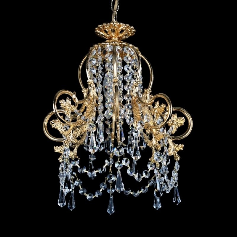 Impex Lighting Bell Single Light Chandelier In Gold Finish And Clear Crystals ST00241/30/01/G – Bell Chandelier – Impex Lighting – Daz Lighting