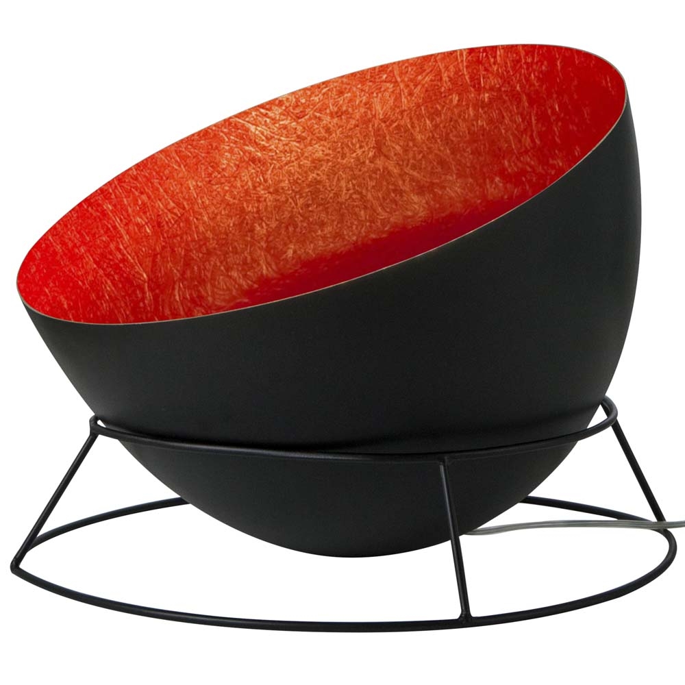 in-es.artdesign – Luna H2O Black Floor Lamp – Red – Black / Red – Nebulite (Fibreglass) / Steel – 27.5cm