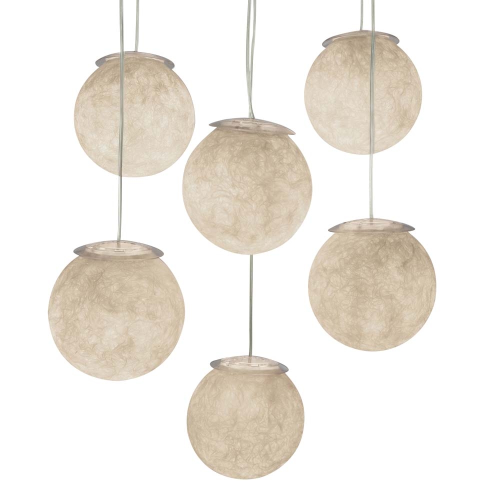 in-es.artdesign – Luna Sei Lune Pendant Light – Beige – Steel / Nebulite (Fibreglass) – 18cm
