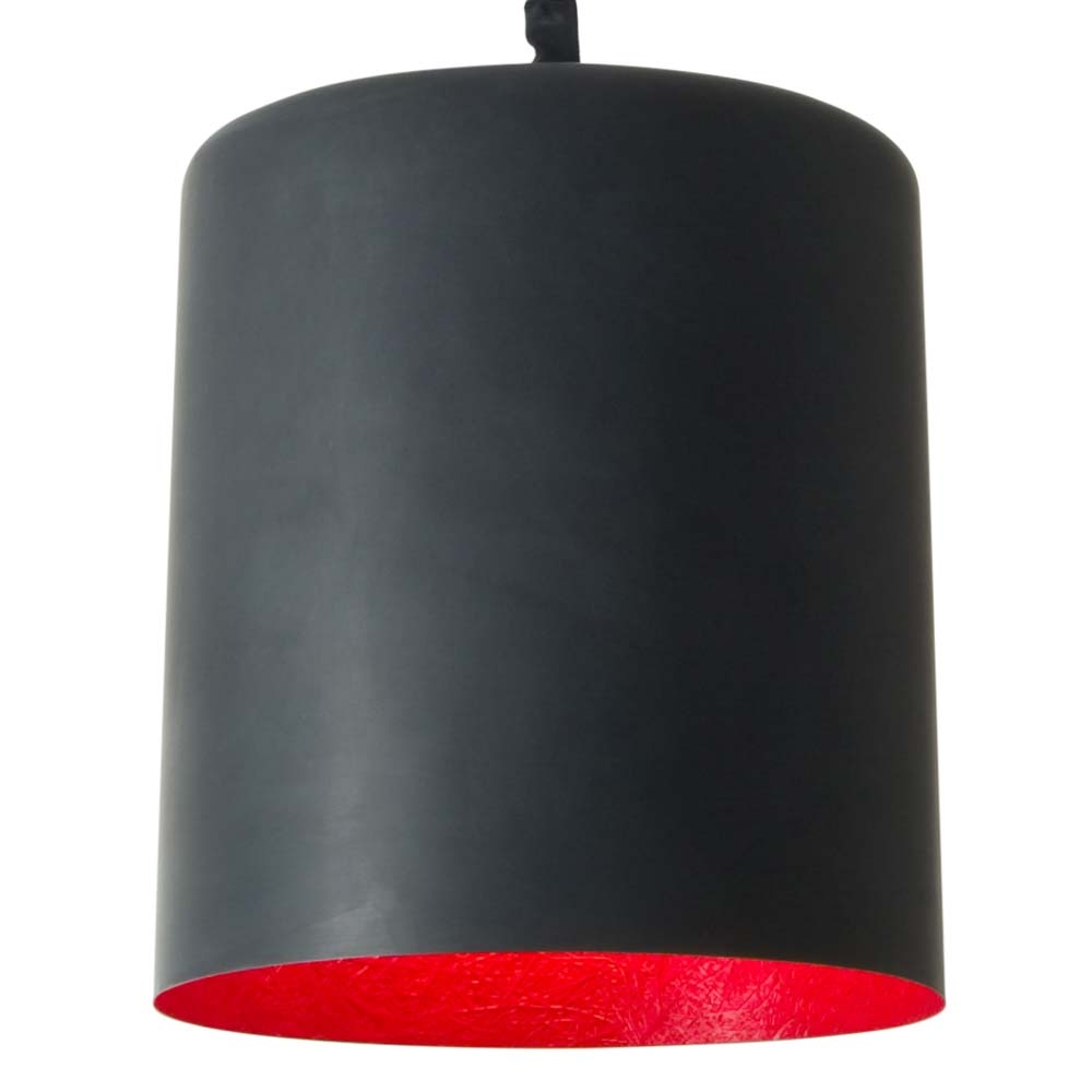 in-es.artdesign – Matt Bin Lavagna Pendant Light – Red – Black / Red – Resin – 33.5cm x 37cm