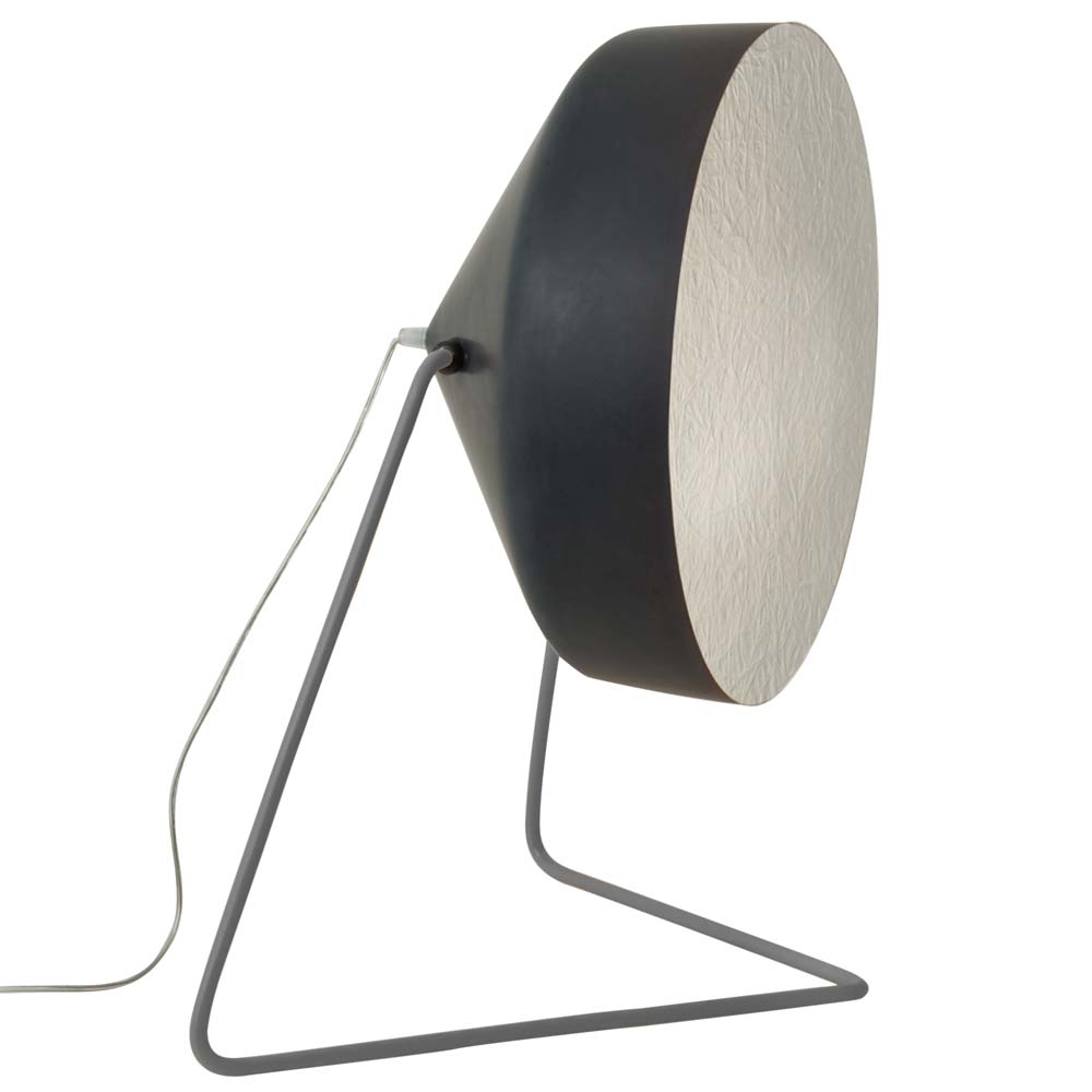 in-es.artdesign – Matt Cyrcus Lavagna Floor Lamp – Silver – Black / Grey – Nebulite (Fibreglass) / Steel – 22.5 cm x 40 cm