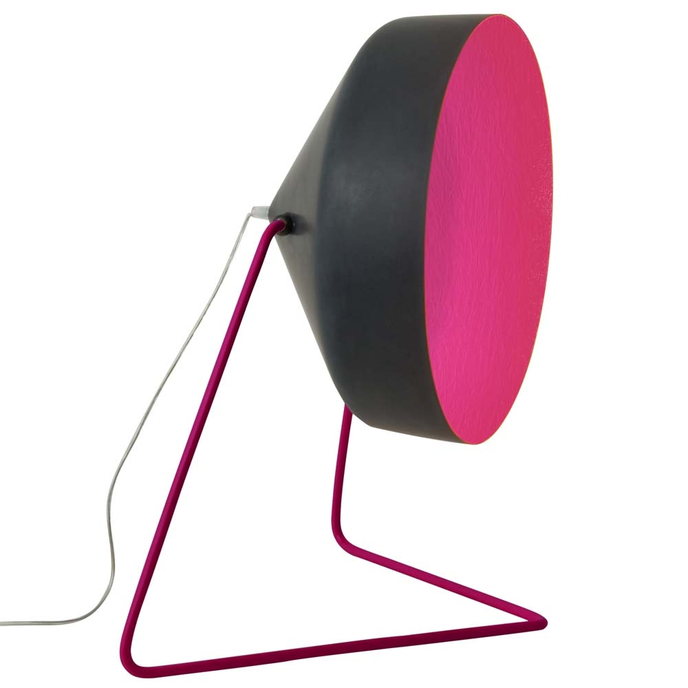 in-es.artdesign – Matt Cyrcus Lavagna Floor Lamp – Magenta – Black / Pink – Nebulite (Fibreglass) / Steel – 22.5 cm x 40 cm