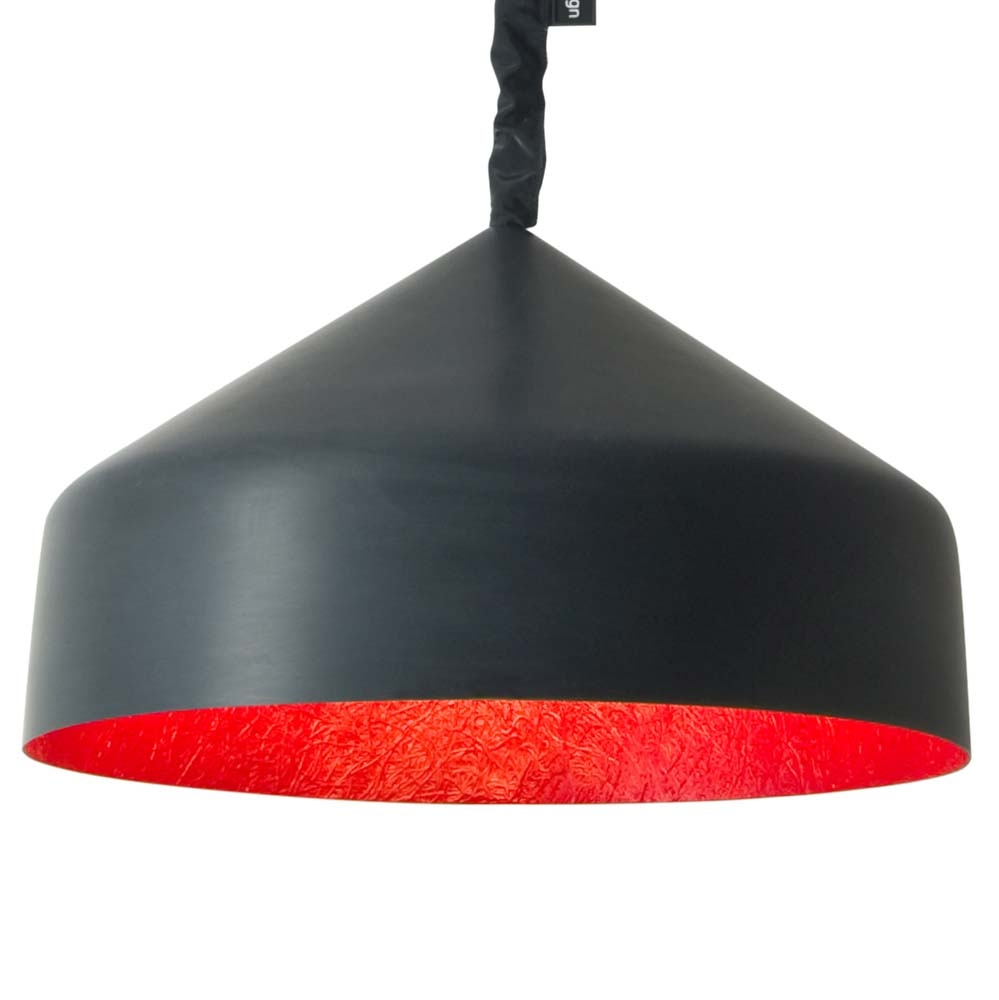 in-es.artdesign – Matt Cyrcus Lavagna Pendant Light – Red – Black / Red – Resin – 40cm x 22.5cm