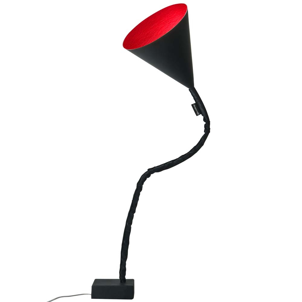 in-es.artdesign – Matt Flower Lavagna Floor Lamp – Red – Black / Red – Fibreglass / Steel / Iron – 31cm