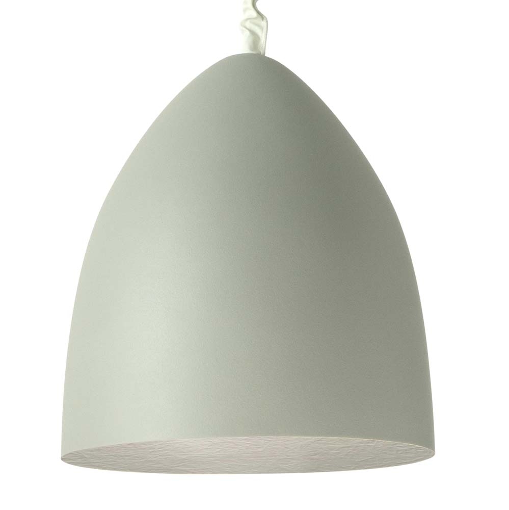 in-es.artdesign – Matt Flower Cemento Pendant Light – Silver – White / Grey – Cement Nebulite (Fibreglass) – 37.5cm