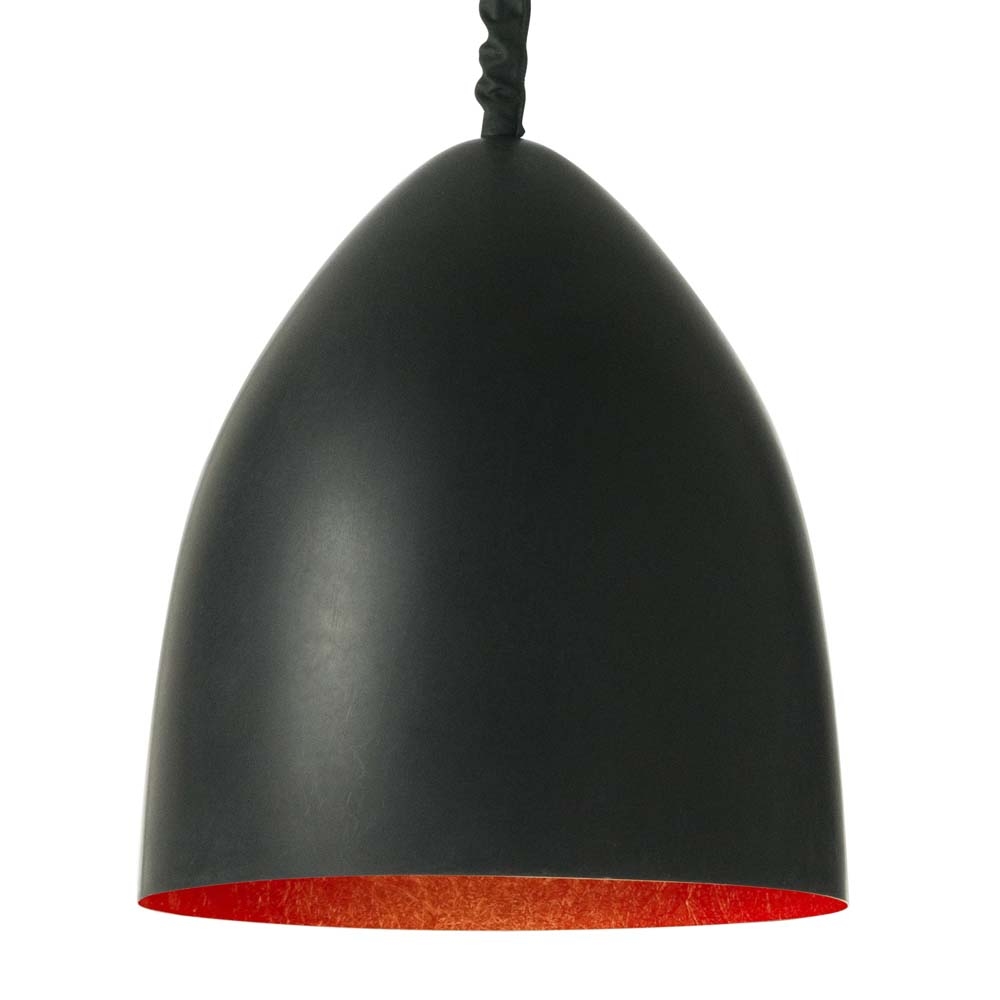 in-es.artdesign – Matt Flower Lavagna Pendant Light – Red – Black / Red – Nebulite (Fibreglass) – 37.5cm