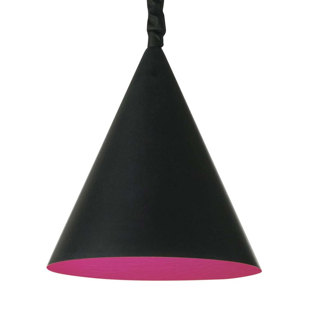 in-es.artdesign – Matt Jazz Lavagna Pendant Light – Magenta – Black / Pink – Nebulite (Fibreglass) – 31cm