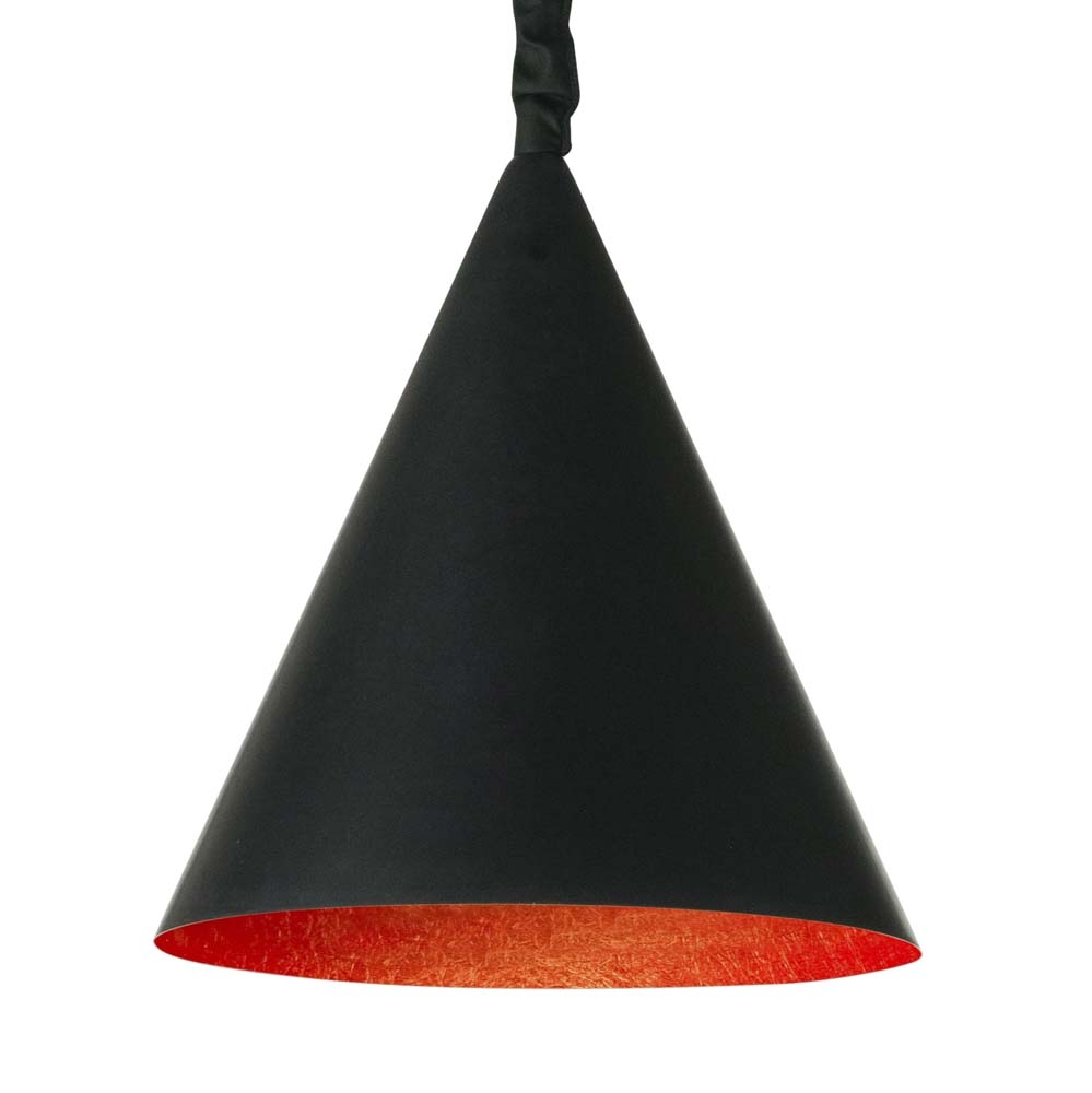 in-es.artdesign – Matt Jazz Lavagna Pendant Light – Red – Black / Red – Nebulite (Fibreglass) – 31cm