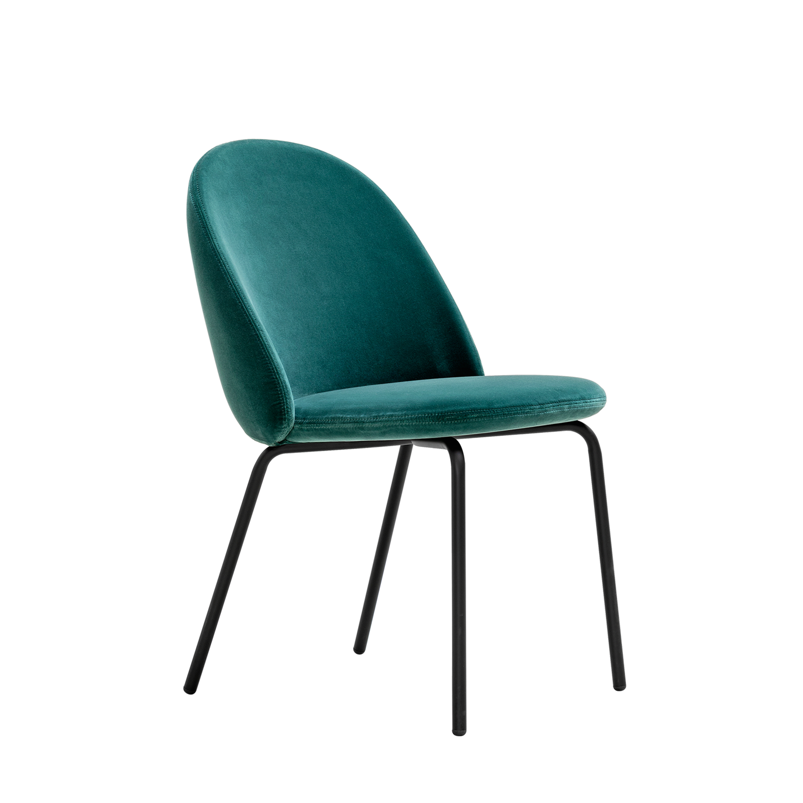 Iola – Chair Pink Velvet / Lacquered Silk Grey – Miniforms – Indor – Indor