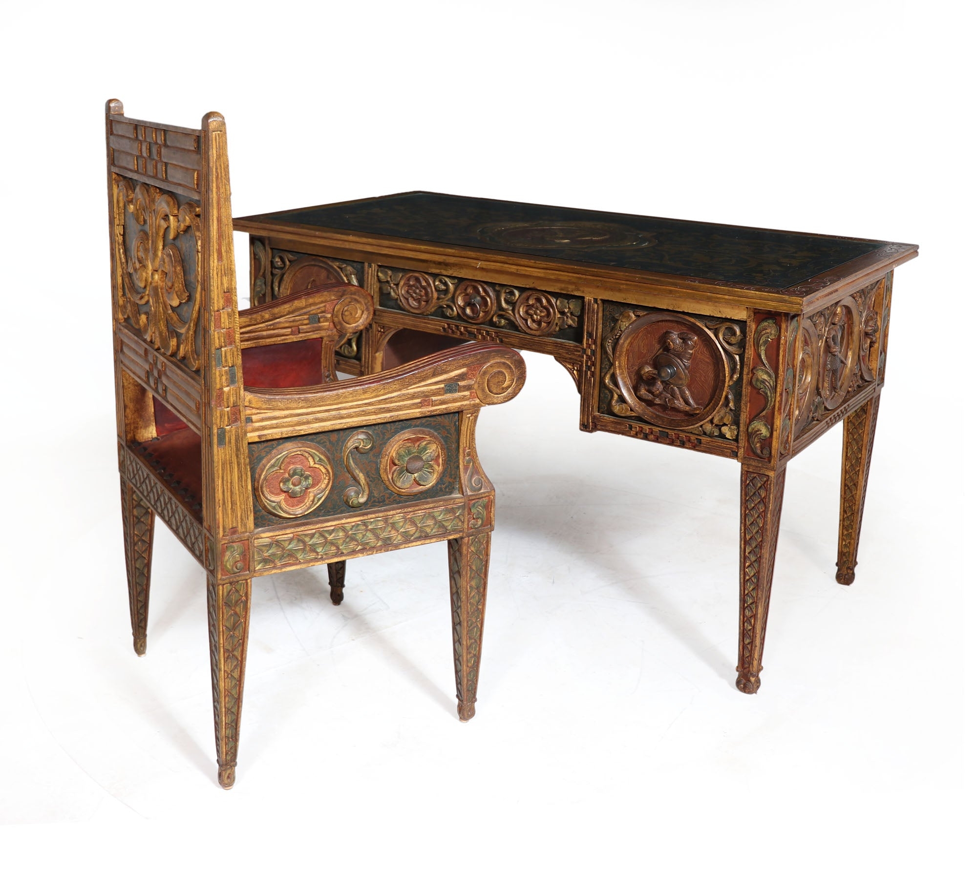 Italian Antique Desk and Chair – The Furniture Rooms