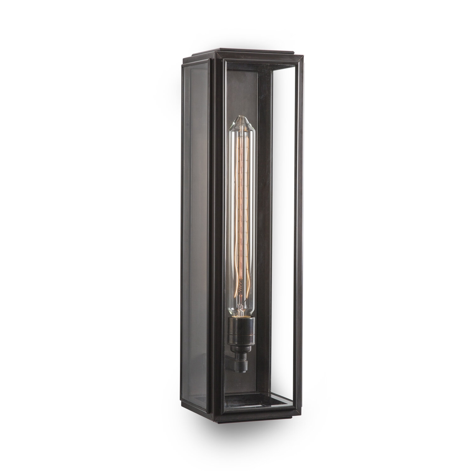 J Adams & Co – Ash Wall Lantern Light Fixture – Large – Bronze Colour – Brass Material