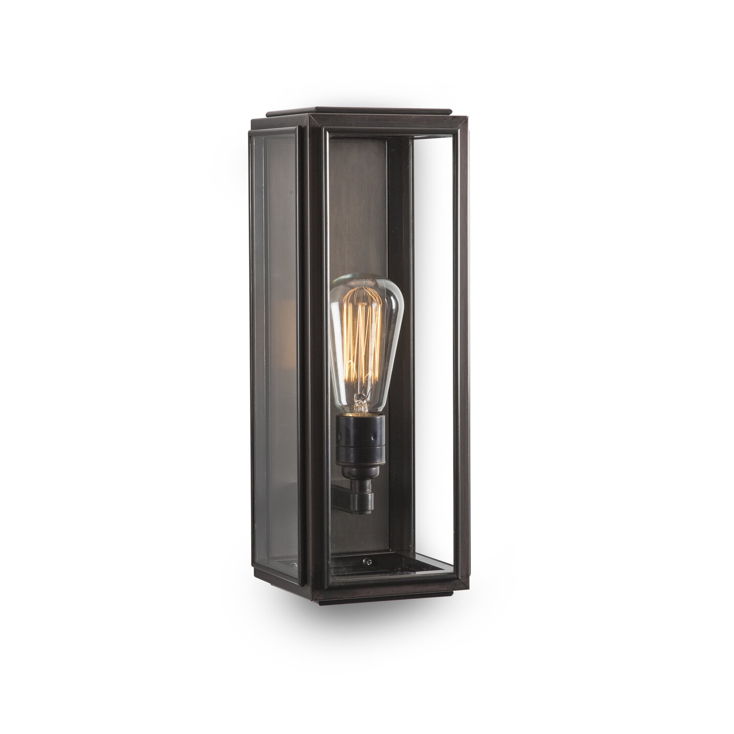 J Adams & Co – Ash Wall Lantern Light Fixture – Medium – Bronze Colour – Brass Material