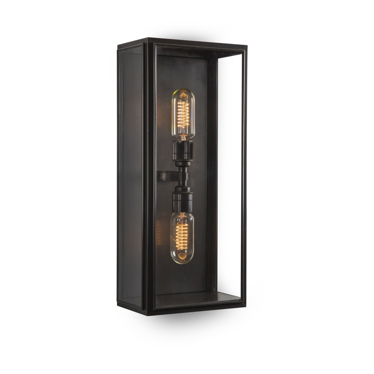 J Adams & Co – Birch Wall Lantern Light Fixture – Large – Bronze Colour – Brass Material