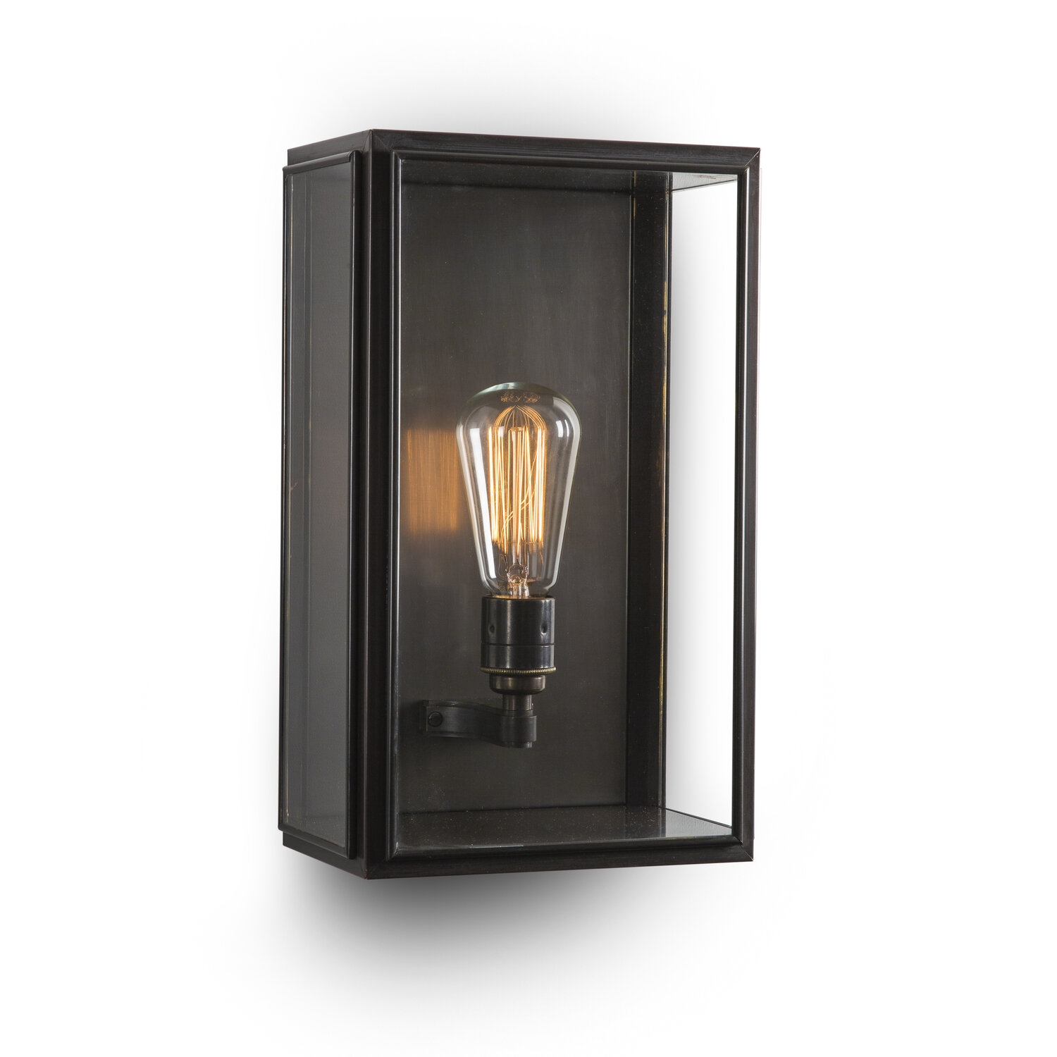 J Adams & Co – Birch Wall Lantern Light Fixture – Medium – Bronze Colour – Brass Material