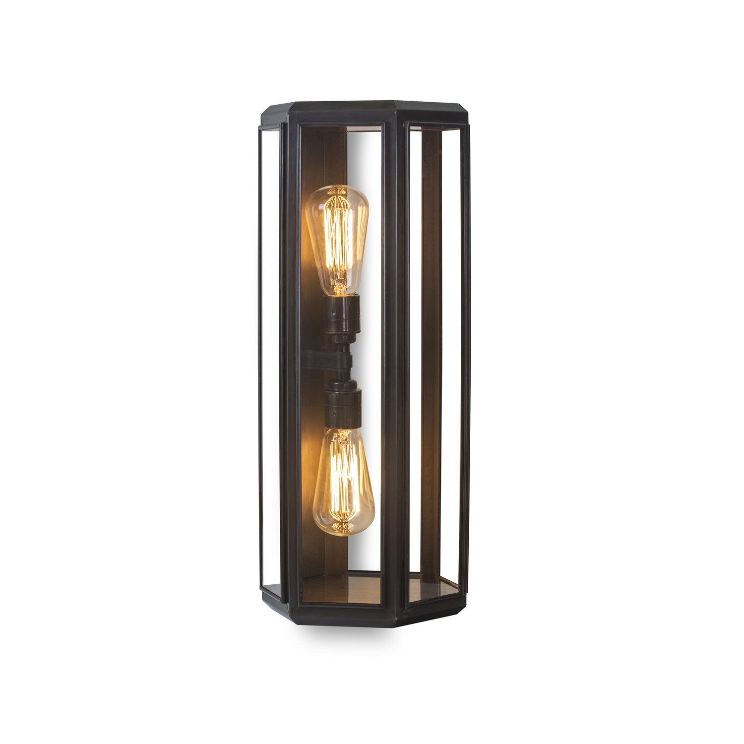 J Adams & Co – Oak Wall Lantern Light Fixture – Bronze Colour – Brass Material