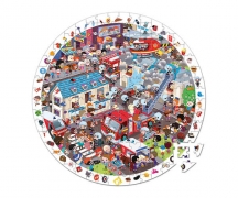 Round Observation Puzzle – Firemen – Children’s Toys By Wood Bee Nice