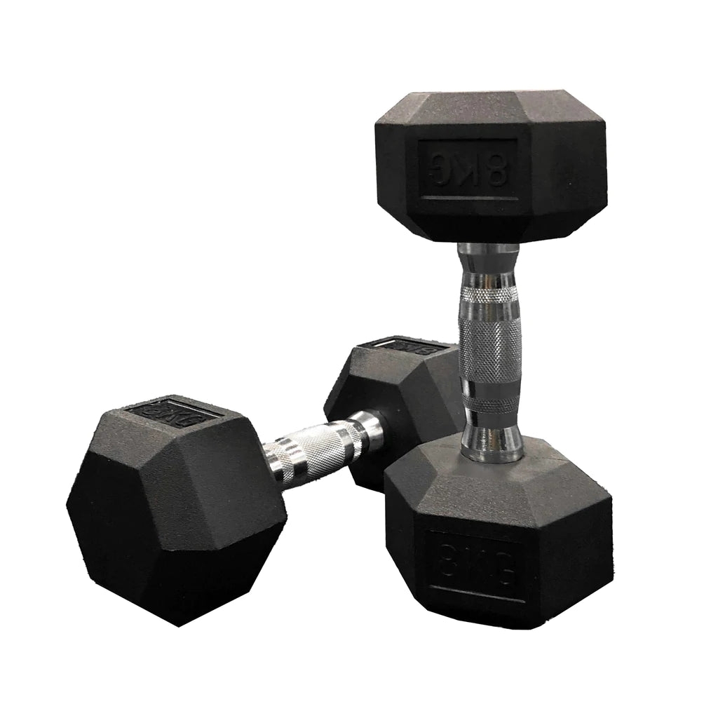 Silverback Rubber Hex Dumbbell- Silverback Gym Supplies