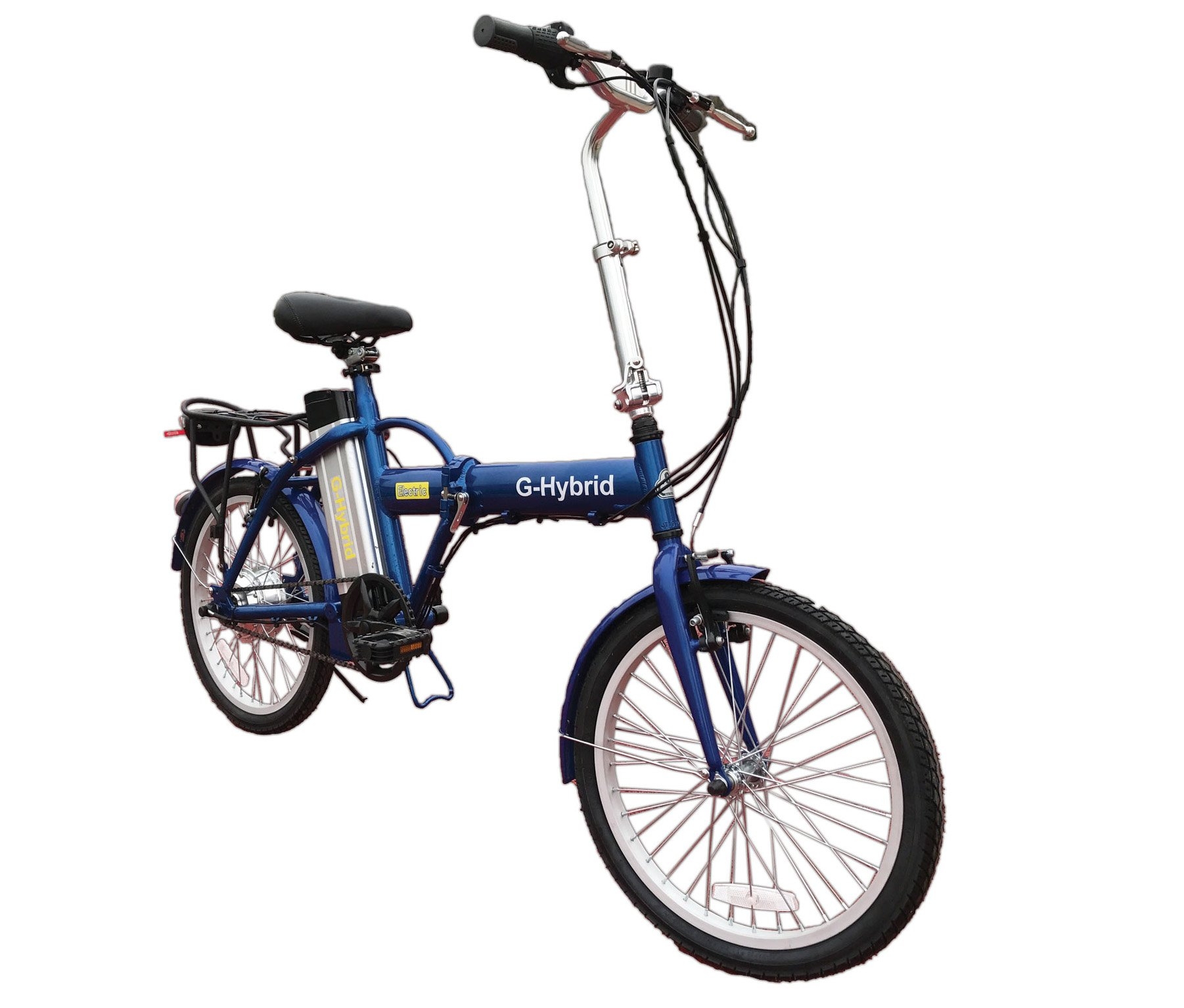 Folding eBike – G-Hybrid – City – Navy Blue – Throttle – No – Green Hybrid Bikes