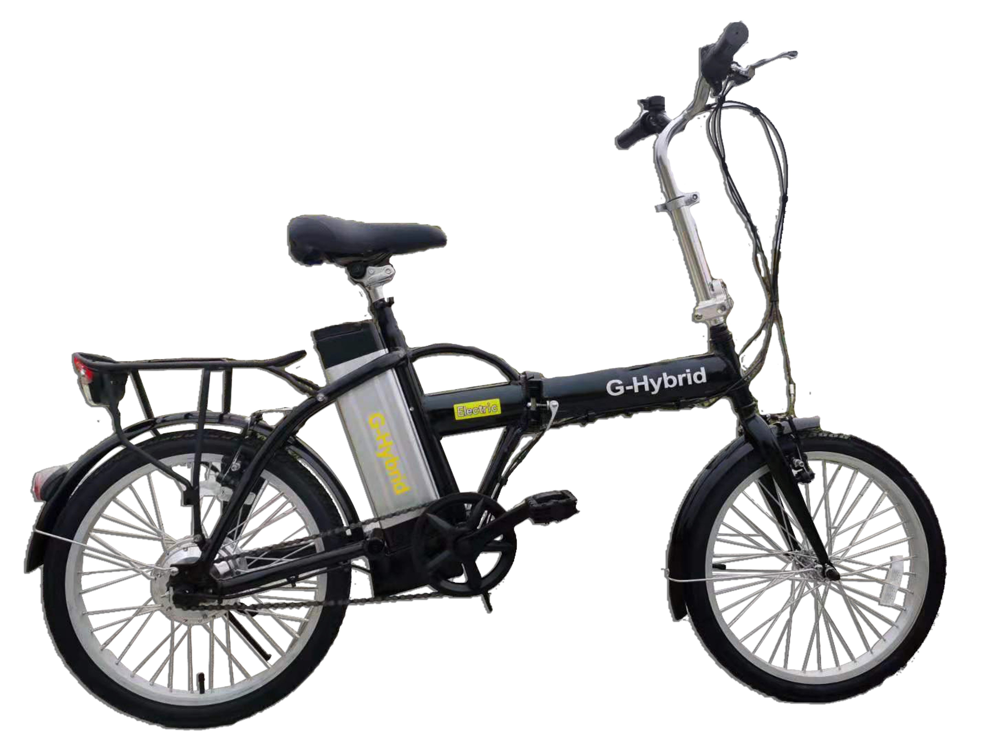 Folding eBike – G-Hybrid – City – Black – Throttle – Yes – Green Hybrid Bikes