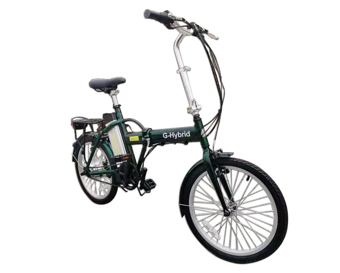 Folding eBike – G-Hybrid – City – Green – Throttle – No – Green Hybrid Bikes