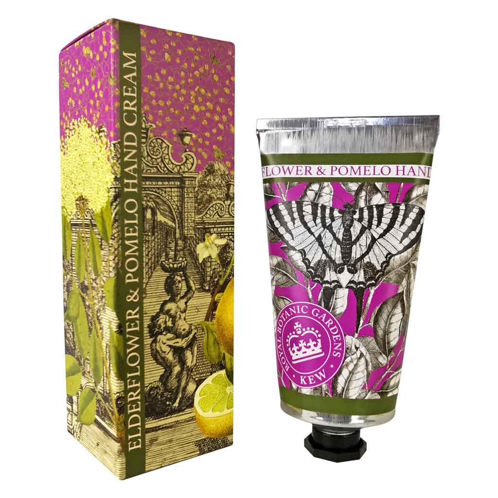 Kew Gardens Elderflower & Pomelo Hand Cream – 75ml – Vitamin Enriched – Smooth & Aromatic – The English Soap Company